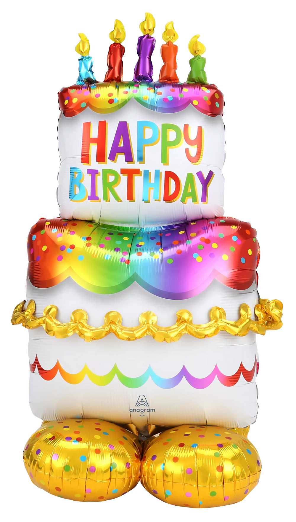 Happy Birthday Foil Balloon Cake